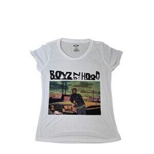 Boyz N The Hood Womens Tshirt Size Large White Movie Graphic Tee 90's Rap